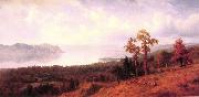 Albert Bierstadt View of the Hudson Looking Across the Tappan Zee-Towards Hook Mountain painting